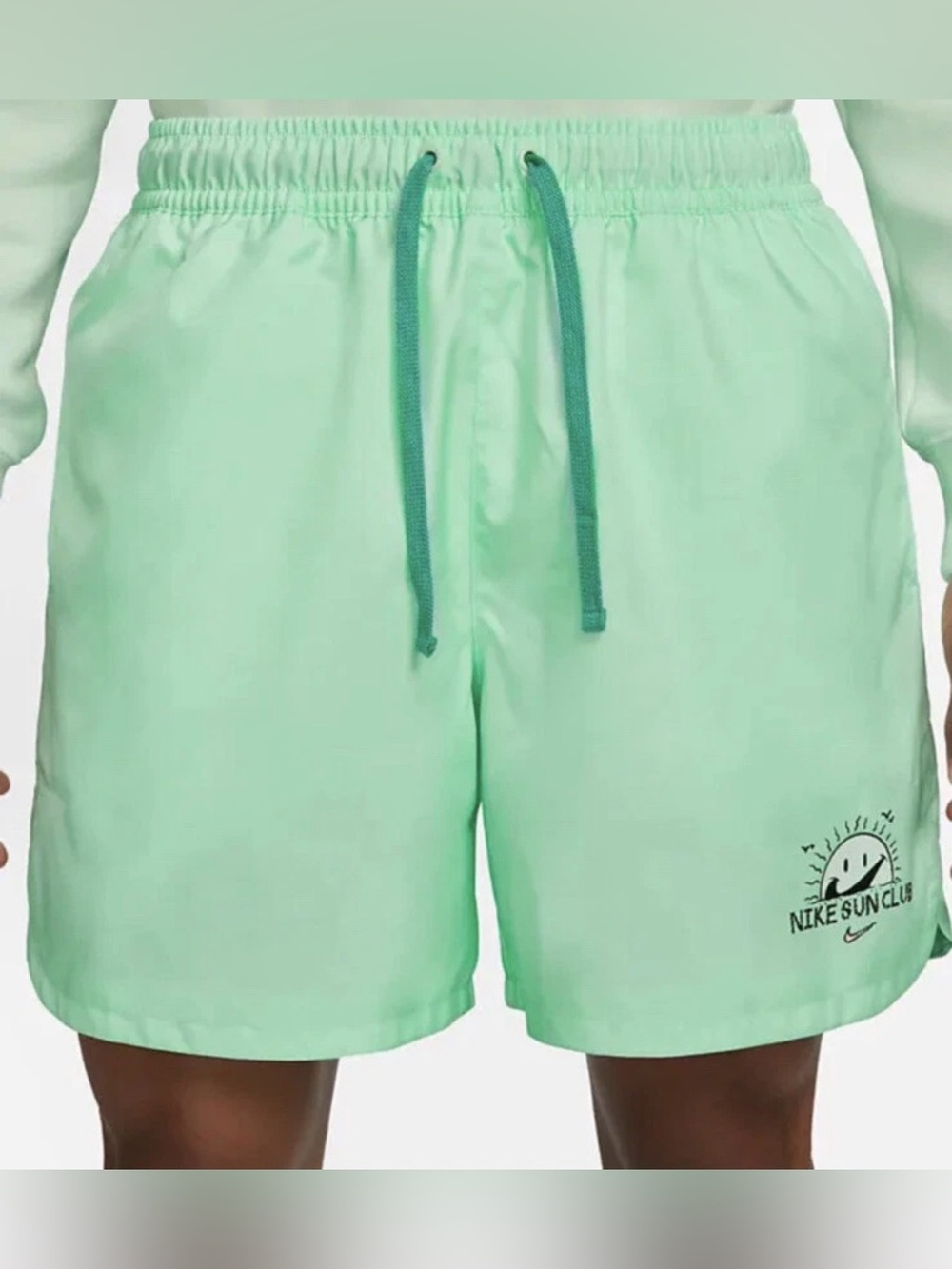 Nike Men’s Mint Foam Teal Athletic Shorts with Drawstring Nike Sun Club L